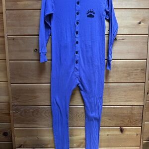 Lazy One Purple one piece Sleepwear with Black Buttons